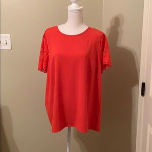 Michael Kors Orange Tunic Blouse Size XL